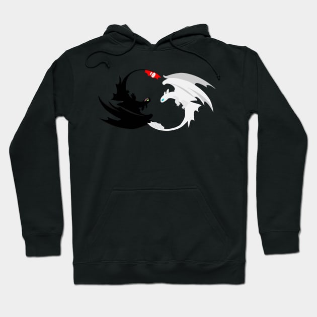 Toothless and Light Fury - How to train your dragon Hoodie by khoipham